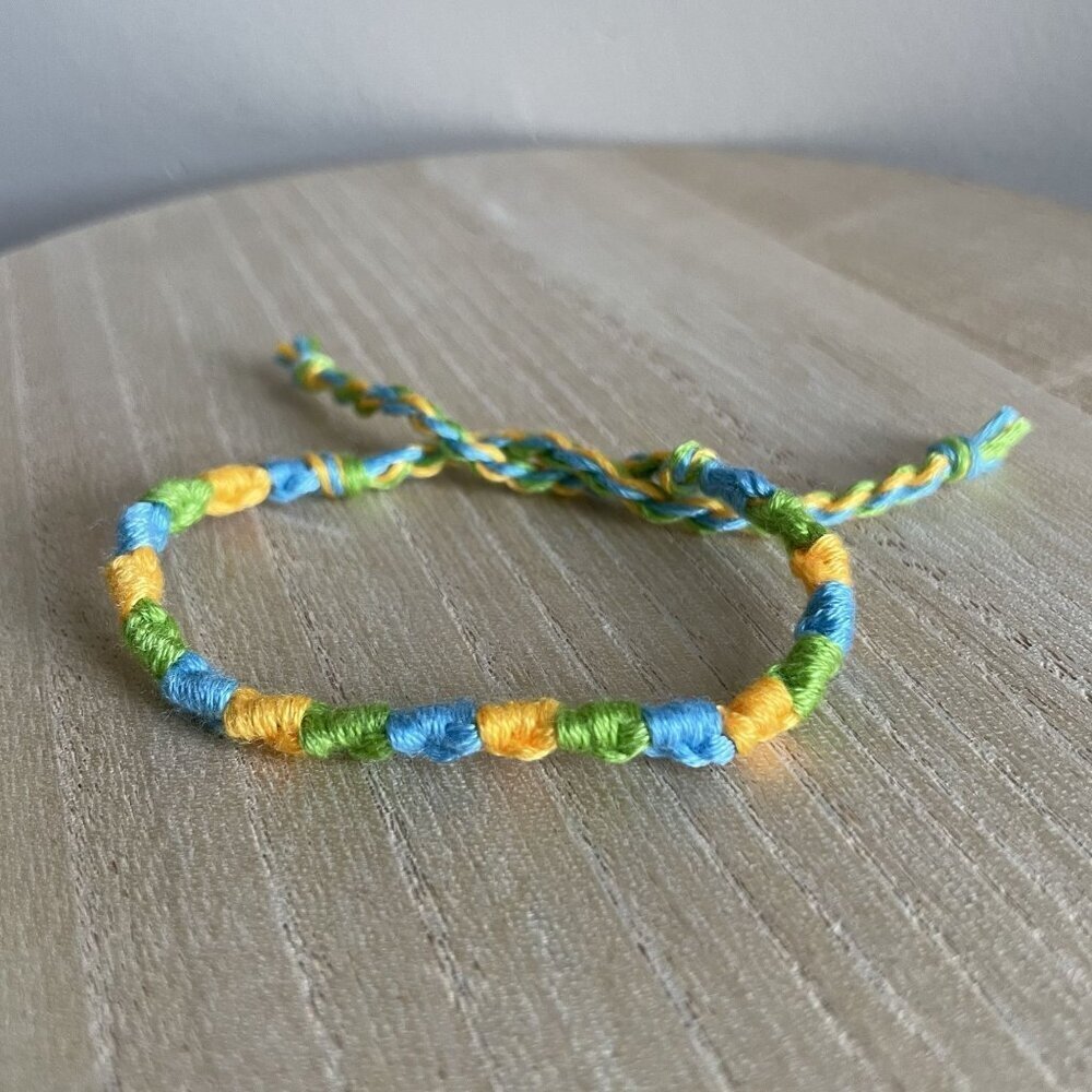 Rhonda Bracelet, anklet, trendy, comfortable, tie, embroidery thread, woven, gif